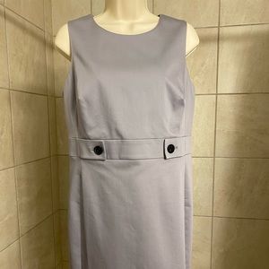 NWT Ann Taylor classic grey sheath dress, size 8